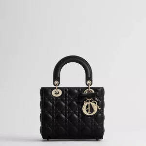 Small Lady Dior bag with shoulder strap
