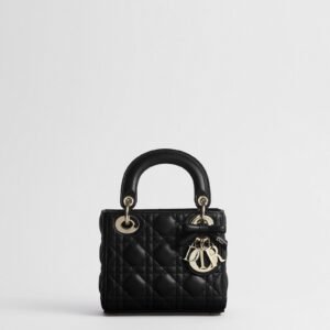 Mini Lady Dior Bag with Chain Black Cannage Lambskin — image 1