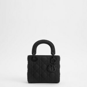 Mini Lady Dior Bag Black Ultramatte Cannage Calfskin — image 1